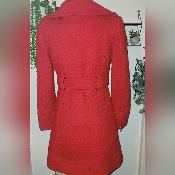 Oxygen Collections Red Mid Length Pea Coat S - Picture 5 of 7